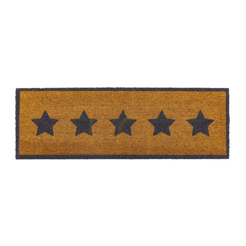 Check Coir Doormat Gallery Direct Grey Star 40x120cm
