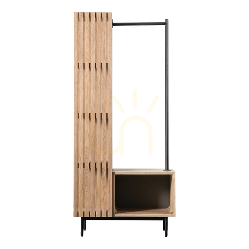 Check Wardrobe Gallery Direct Okayama Open Oak 80x45x175 cm