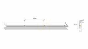 Neon LED Flex 3Y 6x12 126 LED/m 10.8W/m 24V RED, 5m small 1