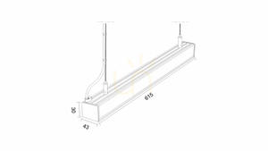 LUMINES Iledo luminaire white lacquer. 4000K 60cm small 1