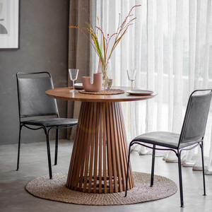Dining Table Gallery Direct Brookland Natural Acacia Wood 90cm 5059413699894 small 1