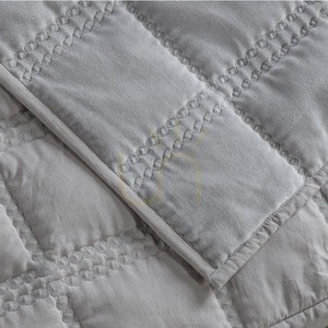 Quilted Cotton Velvet Bedspread Grey 240 x 260 cm Gallery Direct 2 Quilted Cotton Velvet Bedspread Grey 240 x 260 cm Gallery Direct small 2