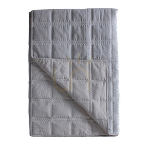 Quilted Cotton Velvet Bedspread Grey 240 x 260 cm Gallery Direct 0 Quilted Cotton Velvet Bedspread Grey 240 x 260 cm Gallery Direct small 0