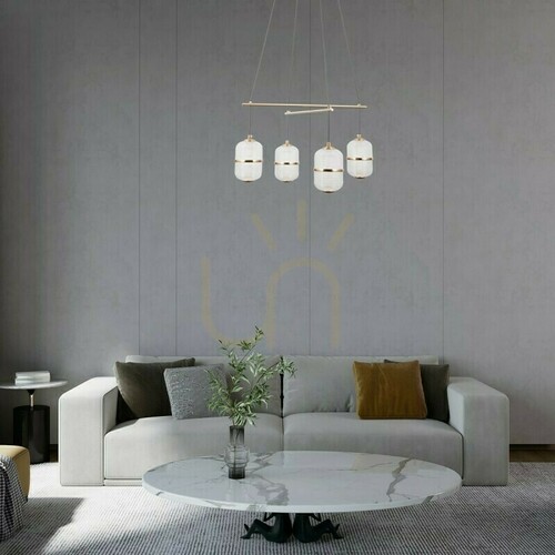 Check Italux Alani PND-34375-4-HBR pendant light gold, 4-light LED 24 W 3000 K, 56 cm