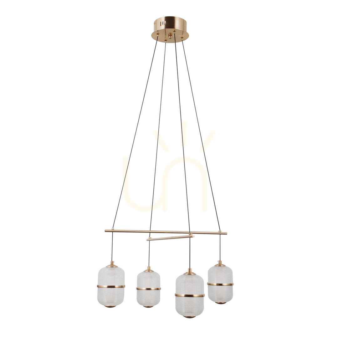 Italux Gold Alani LED Pendant Light 4x 3000K 56 cm PND-34375-4-HBR