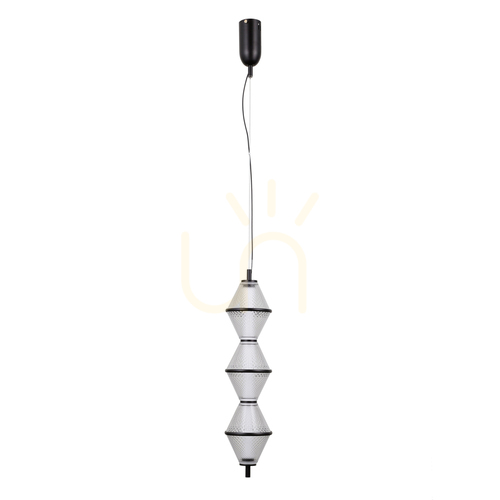 Check Italux Modern Fuente LED 3-Light Pendant Lamp Black PND-34395-3V-BK