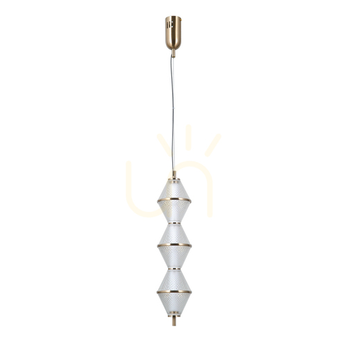 Check Italux Gold Fuente LED 3-Light Pendant Lamp PND-34395-3V-HBR