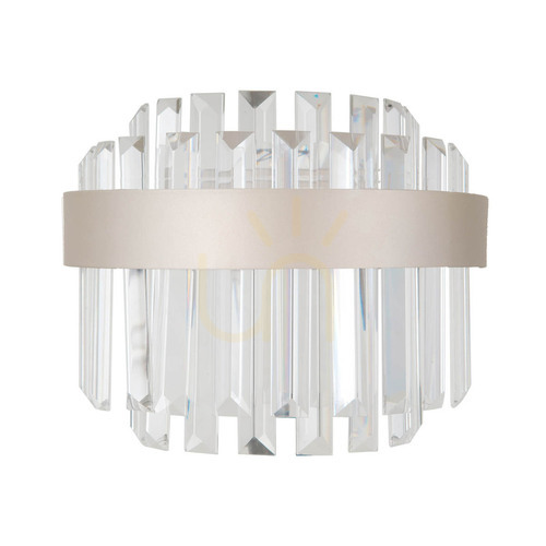 Check Italux Brass Crystal LED Wall Lamp 8W 3000K WL-34386-1-CH-CL