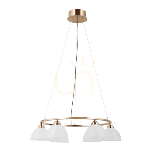 Check Pendant Light Italux Montiela LED 6-Light Gold Satin Glass 63 cm PND-34374-6-HBR