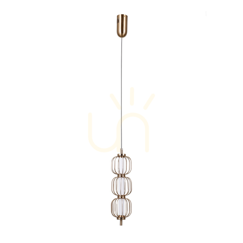Check Pendant Light Italux Pedro LED Gold 3-Light 3000K PND-34405-3V-HBR