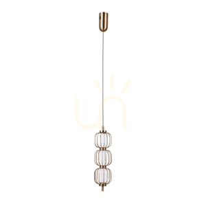 Pendant Light Italux Pedro LED Gold 3-Light 3000K PND-34405-3V-HBR small 0