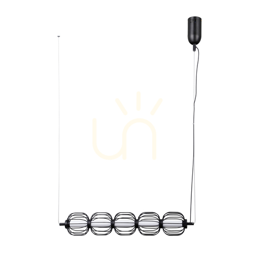 Check Italux Pedro LED Pendant Light Black 5-Light 3000K PND-34405-5-BK