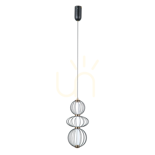 Check Pendant Light Italux Black 3-Point LED 3000K 18 cm PND-344221-3V-BK