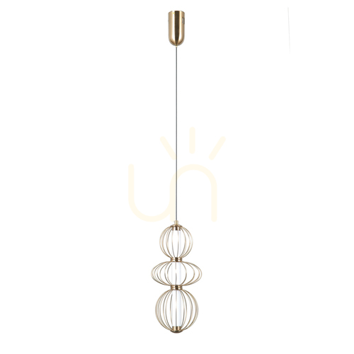 Check Italux Rabel Gold LED Pendant Light 3-Light 3000 K PND-344221-3V-HBR