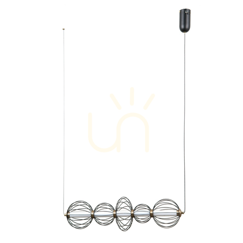 Check Italux Rabel LED Pendant Light 5-Point Black Matt 18W PND-344221-5-BK