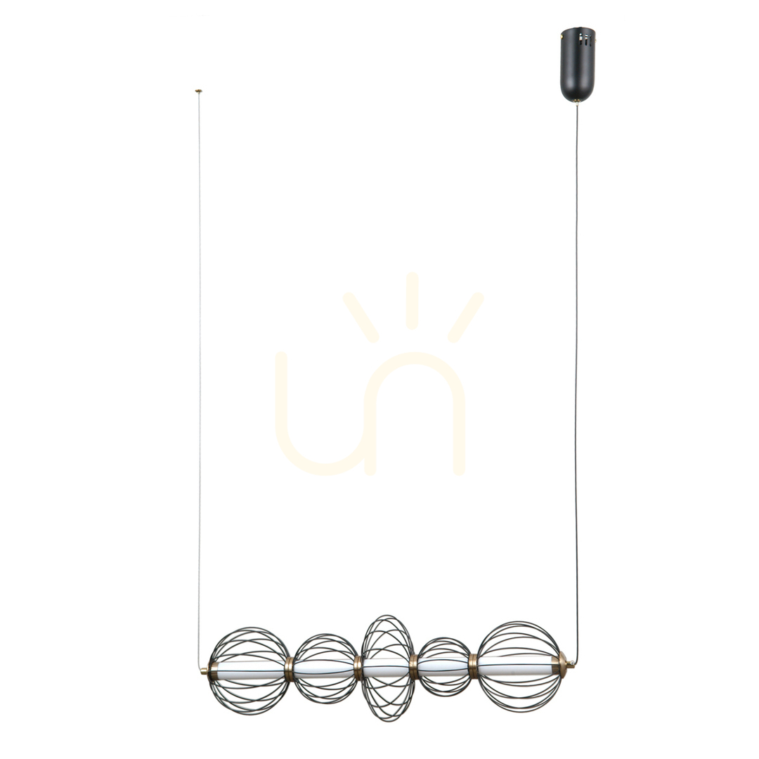 Italux Rabel LED Pendant Light 5-Point Black Matt 18W PND-344221-5-BK