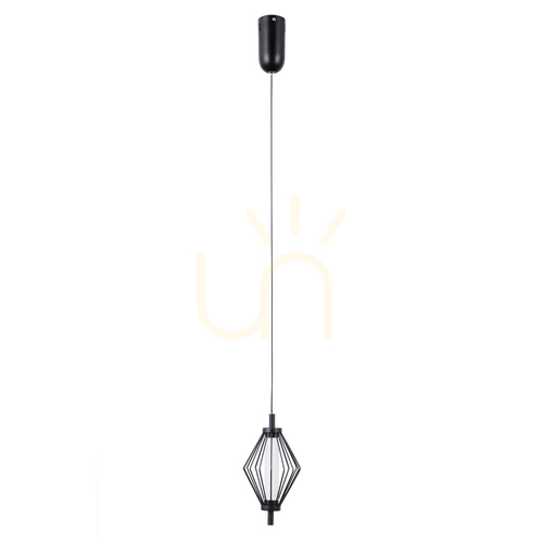 Check Pendant Light Italux Sevil LED Black Matt 12.5 cm PND-34403-1-BK