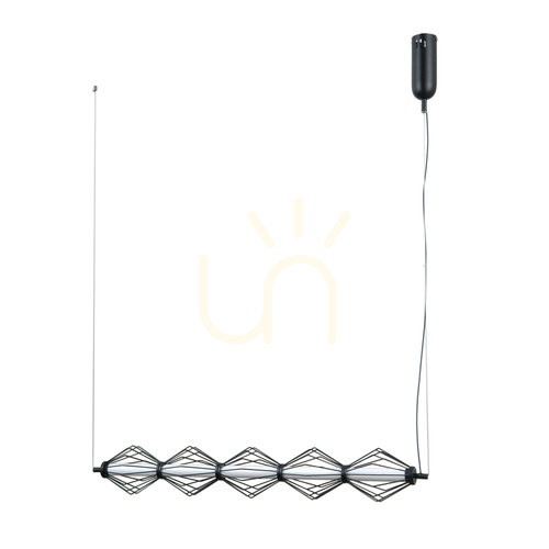 Check Pendant Light Italux Sevil LED 5-Light Black Matt 89 cm PND-34403-5-BK