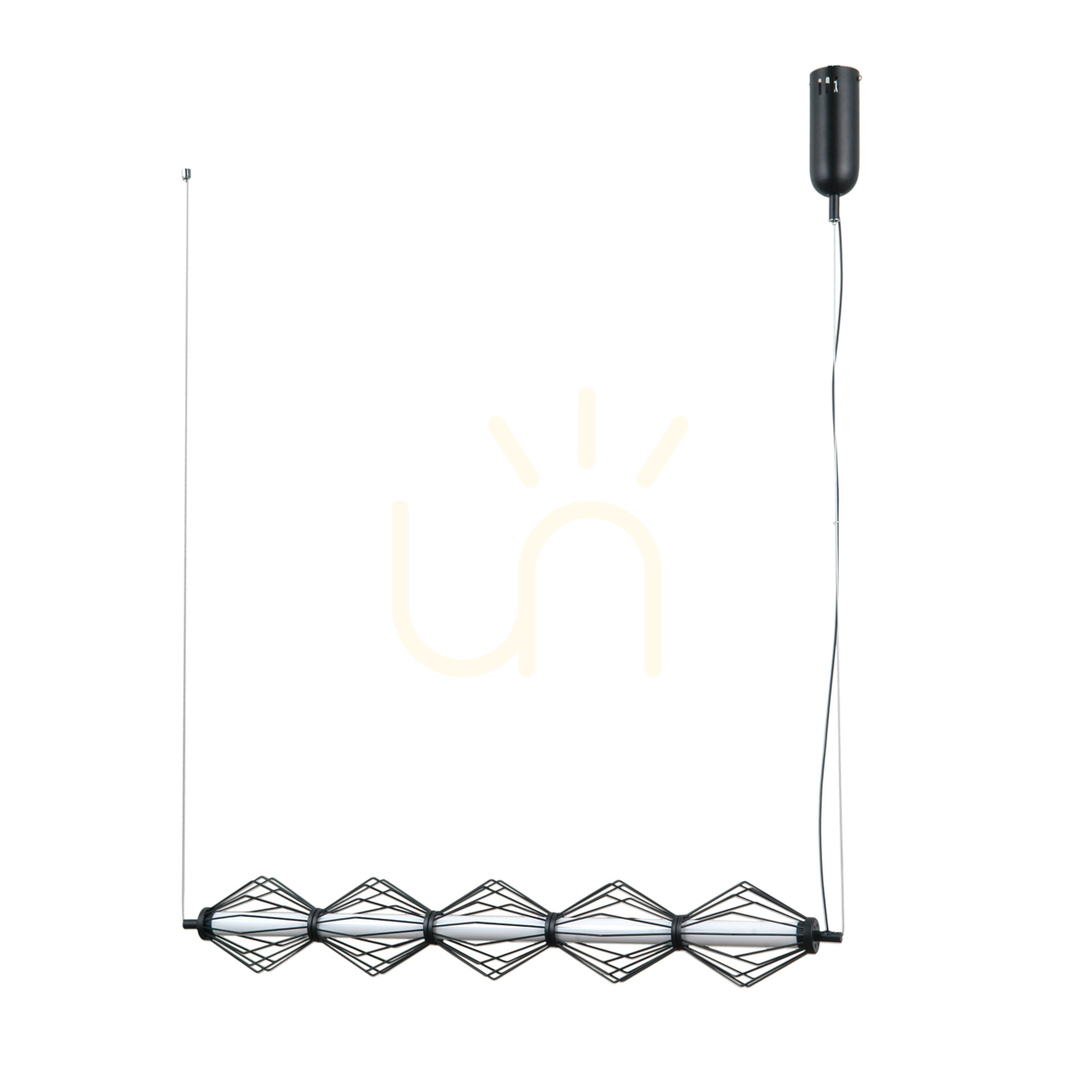Pendant Light Italux Sevil LED 5-Light Black Matt 89 cm PND-34403-5-BK
