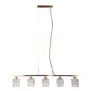Pendant Light Italux SIMONA PND-40814-5-HBR Gold 5xE14 Crystal Glass 85 cm small 0