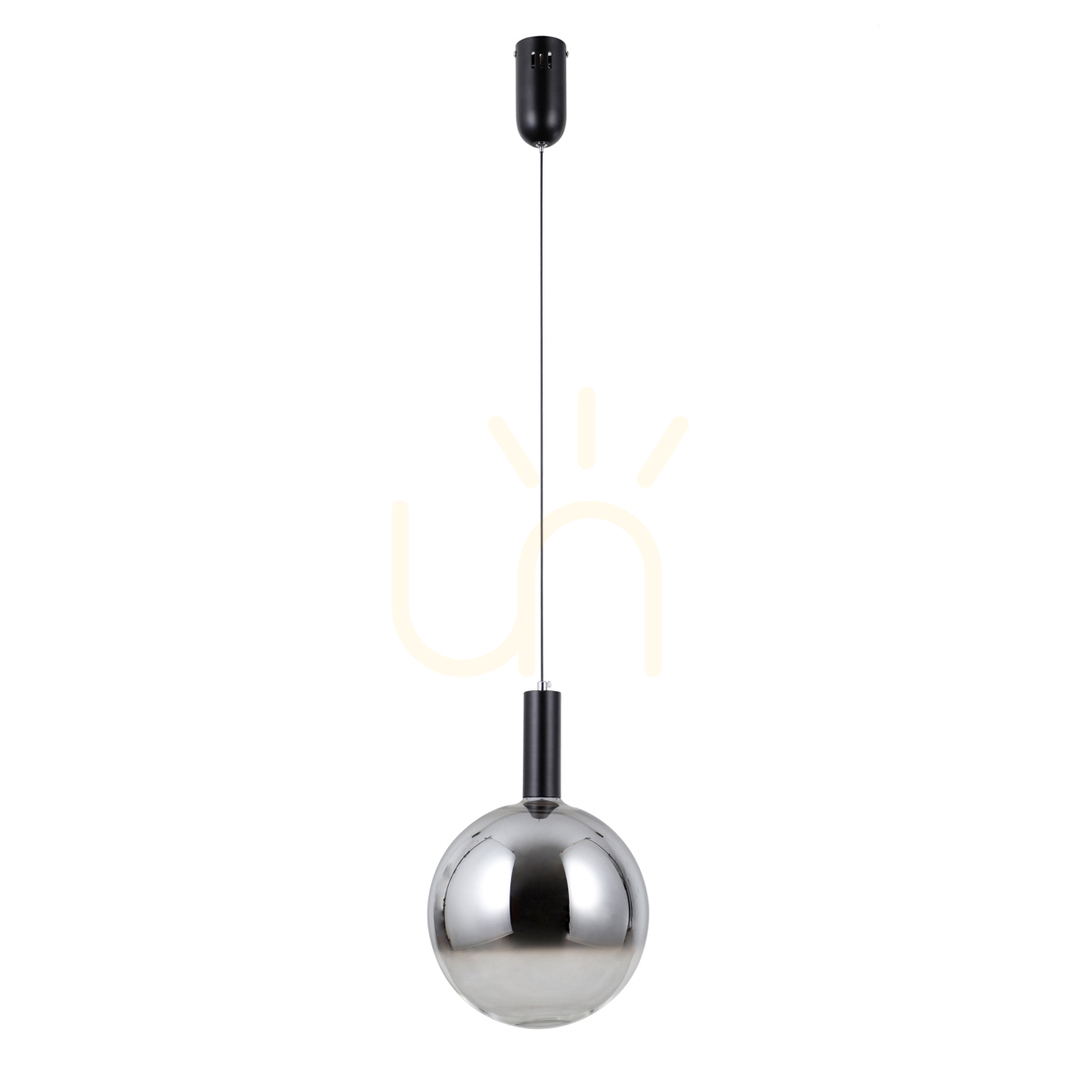 Italux Strela Black Glass LED Pendant Light 25 cm PND-34378-1L-BK