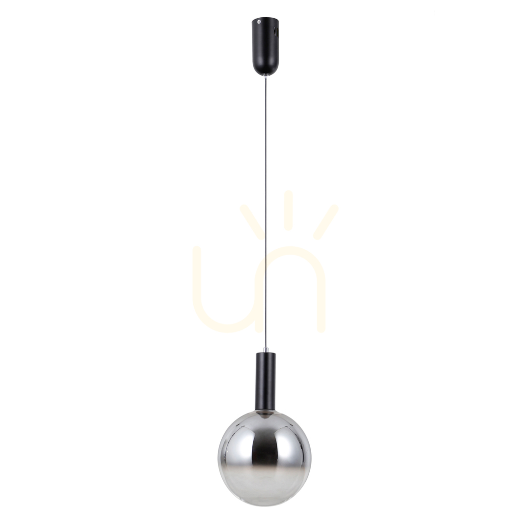 Italux LED Pendant Light Black Glass 20 cm PND-34378-1M-BK