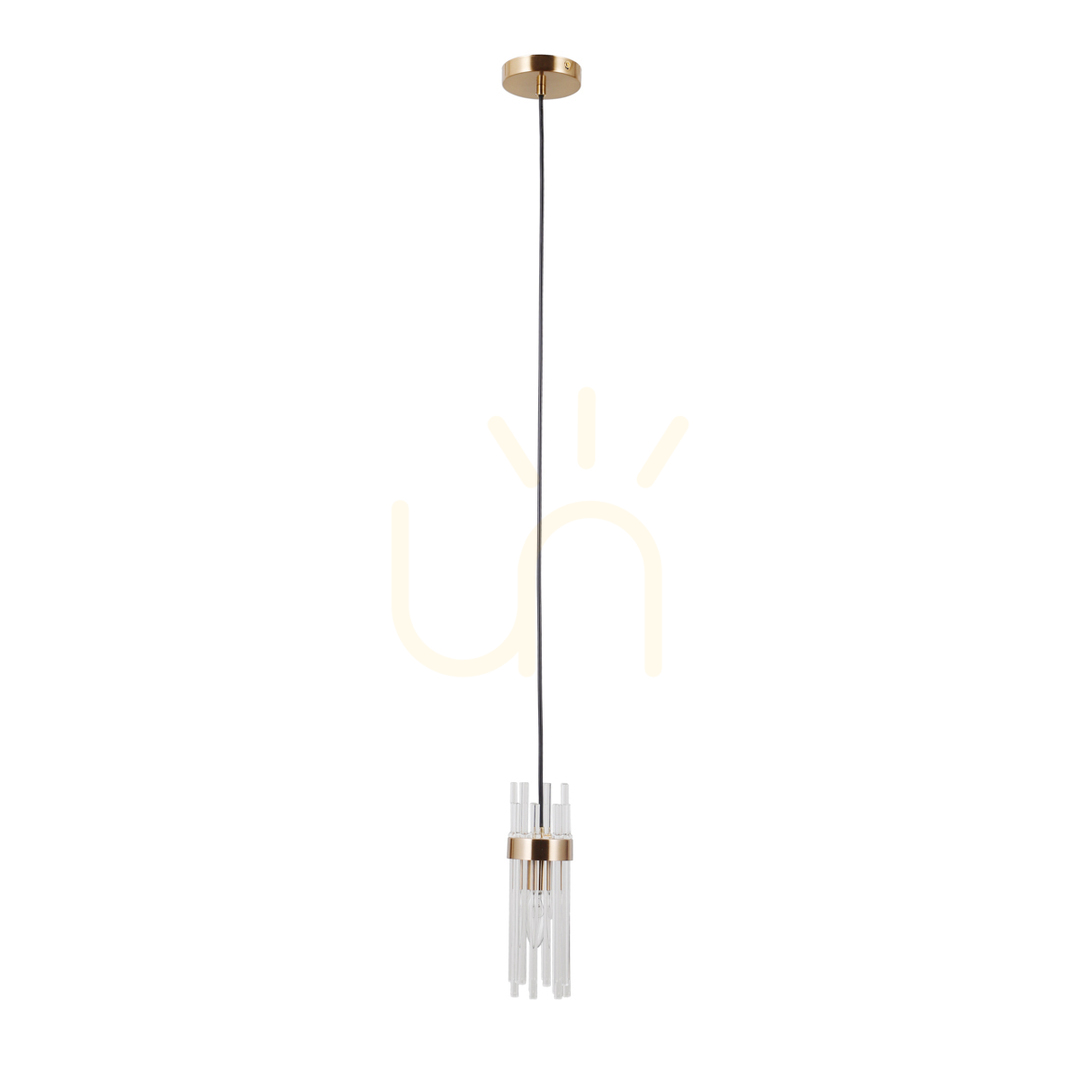 Pendel Italux Gold Transparent Glass E14 8 cm PND-40760-1-HBR