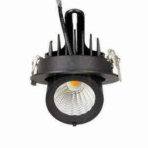 Recessed luminaire Max Light Rubio H0133 black LED 10W 3000K 9 cm small 3
