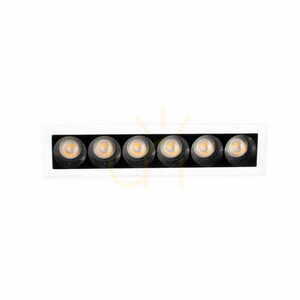 Recessed luminaire Max Light X-Line H0136 white black 8W 3000K dimmable small 0