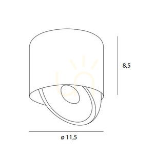 Plafon Max Light Vector C0266 LED 10W 3000K czarny 11,5 cm small 4