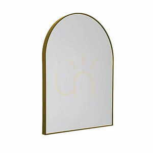 Illuminated Mirror Max Light Mirror W0386 Semi-Circle 90x70cm Gold Dimmable 3000K small 0