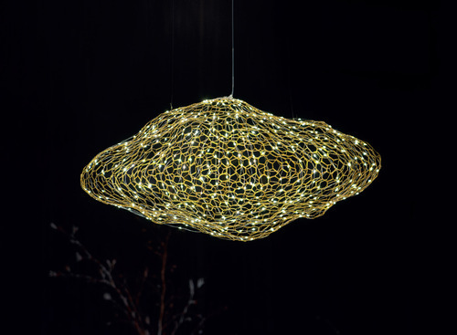 Check Pendant Light Max Light Stardust Gold 7-Light LED 95 cm P0432D