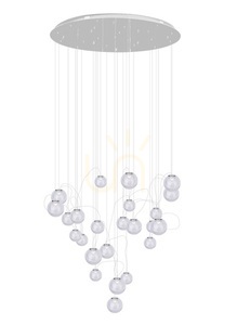 Pendant Light Max Light ZOE P0386 Chrome 24-Light LED 80 cm small 1