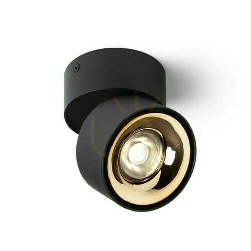 Check Downlight Albano Surface-mounted Black/Gold 230 V Led 5 W 3000 K
