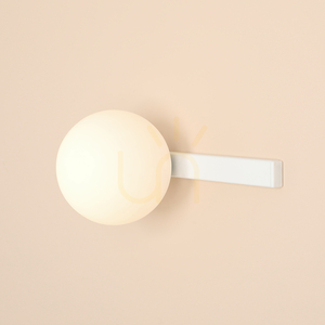Aldex Garda White 1099C wall light, white metal and glass small 2