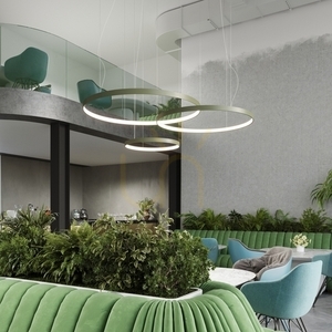 RIO 55 chandelier green olive LED 4000K small 12