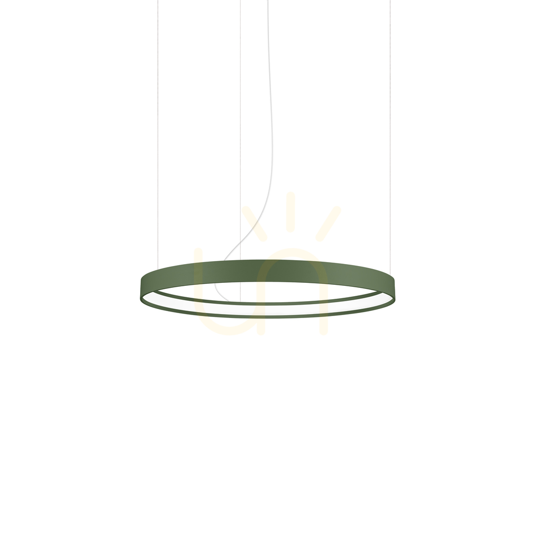 RIO 55 chandelier green olive LED 4000K