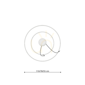 RIO 2 55/78 green olive LED 3000K chandelier small 8
