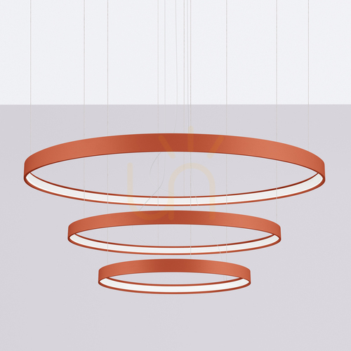 Check Chandelier RIO 3 55/78/110 ochre red LED 3000K