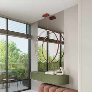 RIO 110 ochre red LED 3000K pendant lamp small 13