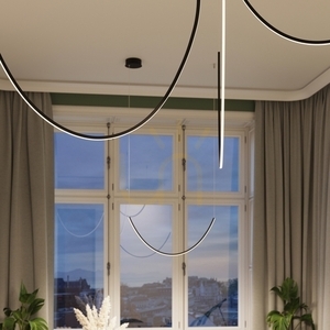 Chandelier ALVAR 1 black LED 3000K small 14