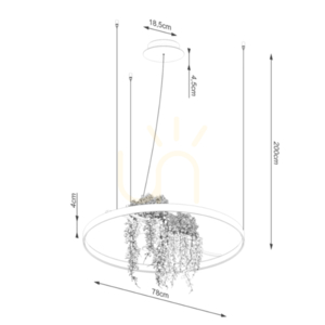 RIO BIO 78 black LED 4000K chandelier small 9