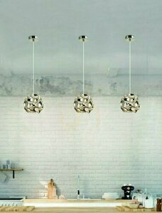Pendant Light Carera Chrome Metal G9 150 mm Open Design Highlights small 1