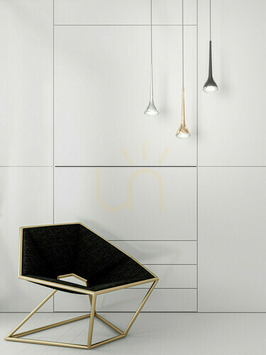 Check Pendant Light Open Design Highlights Crima Chrome 3000K LED Crystal Glass 529lm
