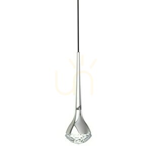 Pendant Light Open Design Highlights Crima Chrome 3000K LED Crystal Glass 529lm small 2
