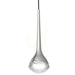 Pendant Light Open Design Highlights Crima Chrome 3000K LED Crystal Glass 529lm small 4