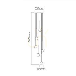 Ota VI Pendant Light Open Design Highlights Opal White Metal Glass 6-Light small 2
