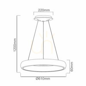 Pendelleuchte Rotto Grey S 3000K Open Design Highlights 610 mm Acryl Aluminium Metall small 1