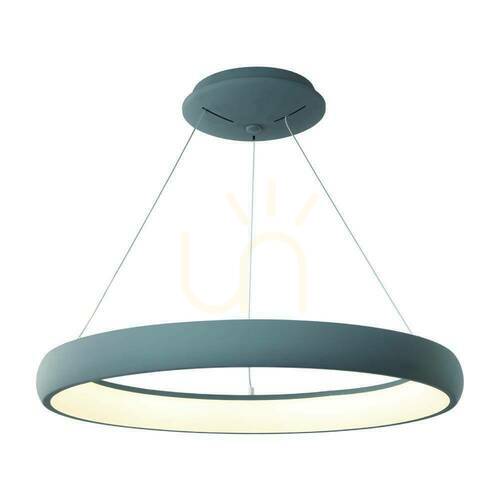 Check Rotto Pendant Light Open Design Highlights White Gray Acrylic 4000K 50W 610mm
