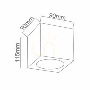 Ceiling Light Open Design Highlights Cubo Chrome Black Gloss Metal Glass GU10 small 1
